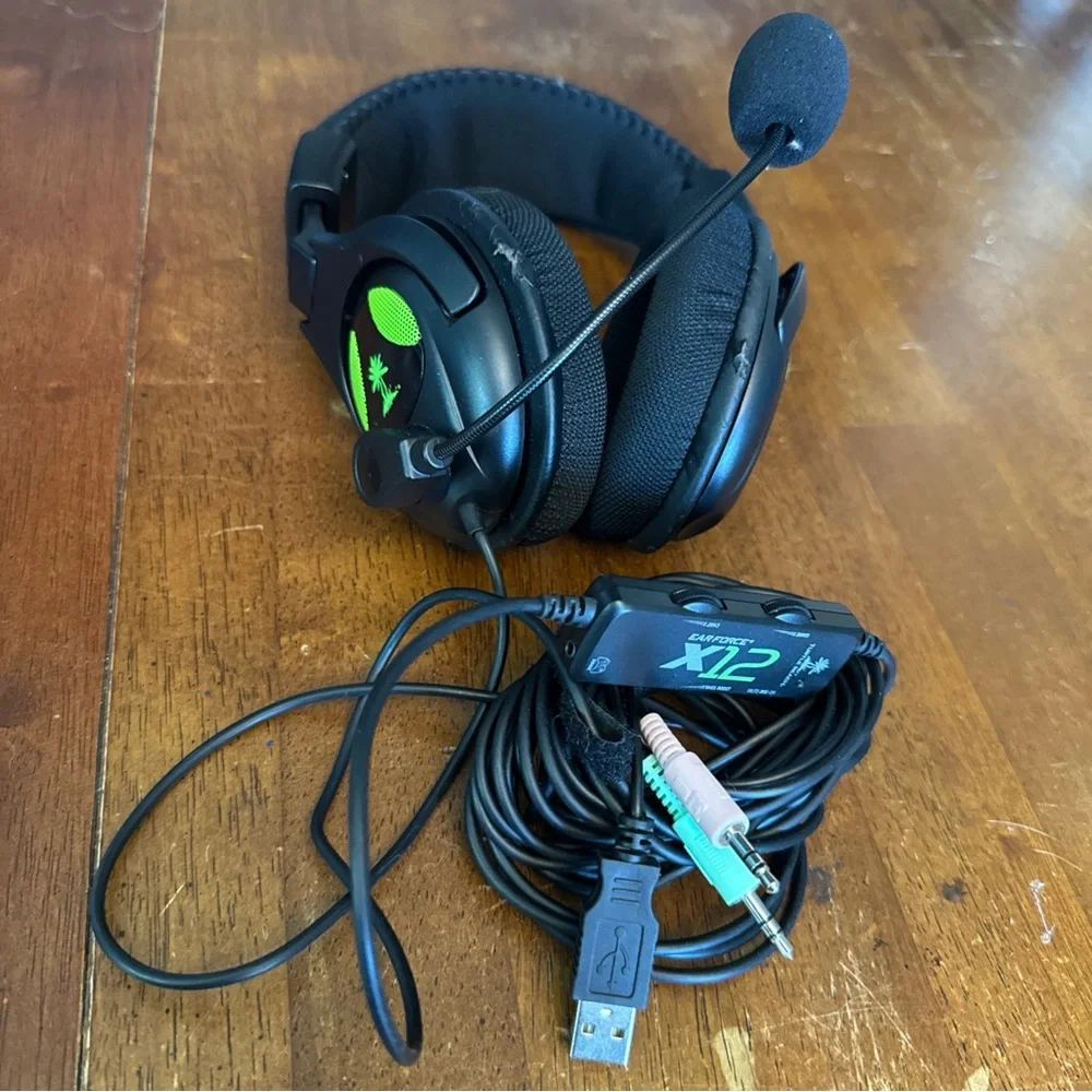 Turtle Beach X12 Gaming Headset - Black and Green